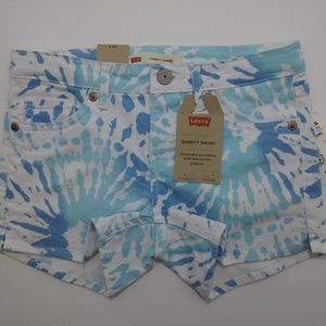 Levi's Girls Shorts 8 Stretch Splatter Print